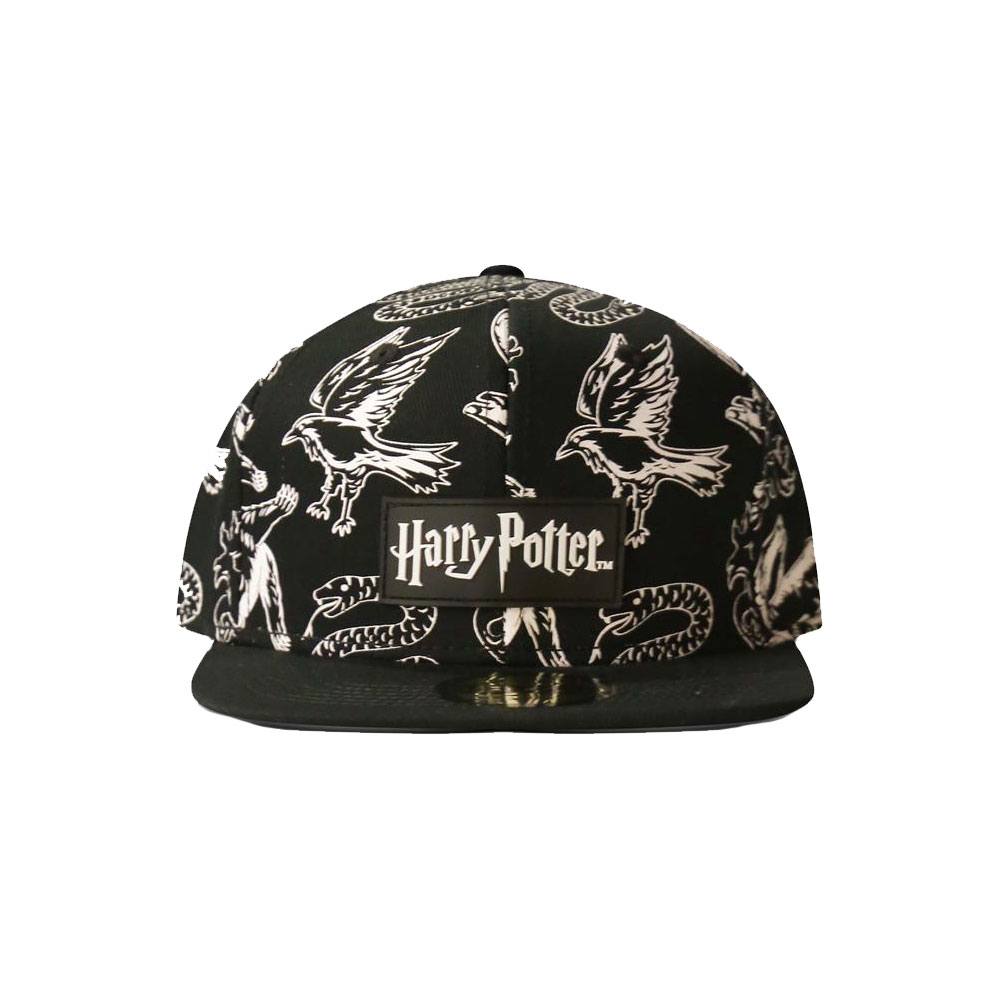 Harry Potter Snapback Kasket - Heraldic Animals BW