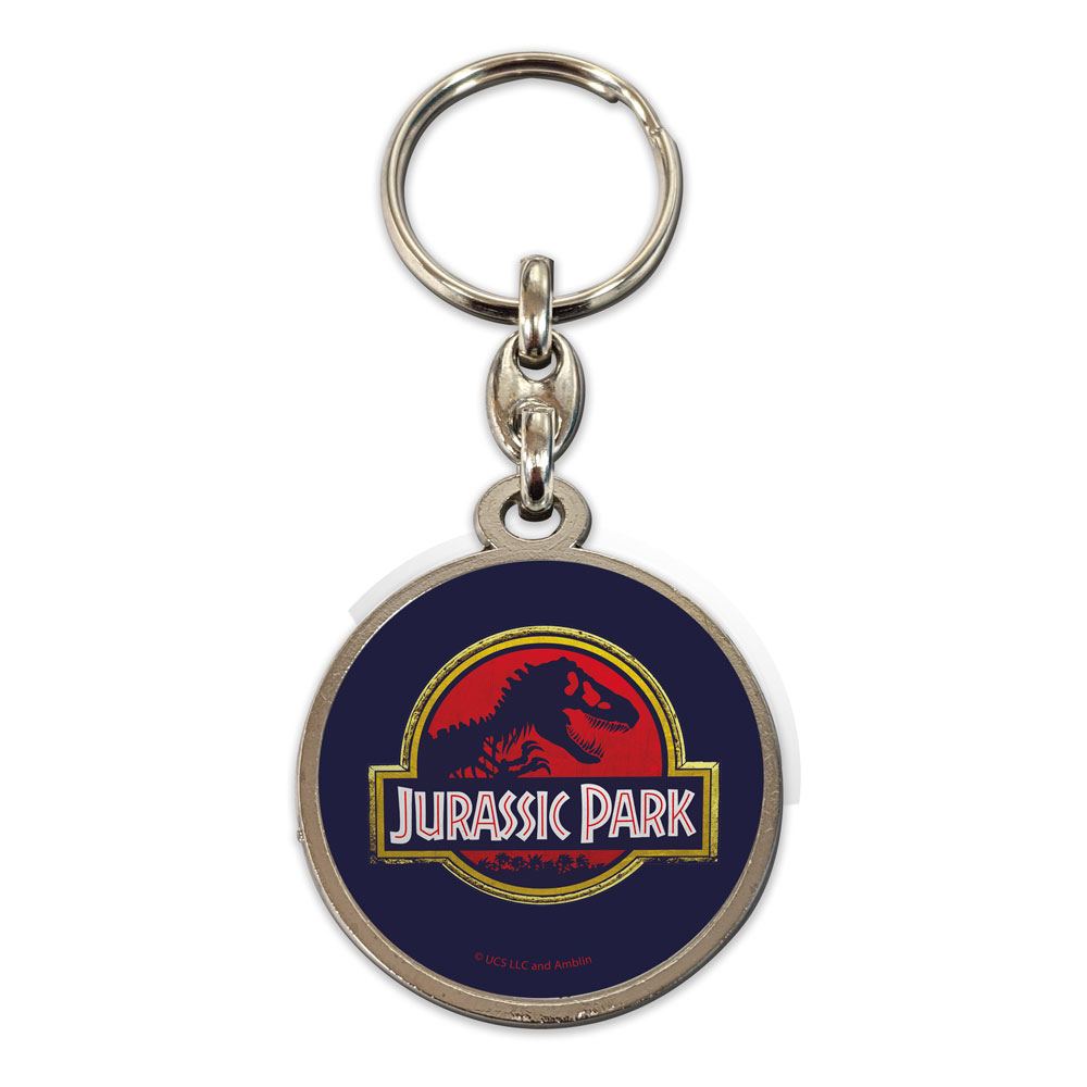 Jurassic Park Metal Nøglering - Film Logo 7 cm