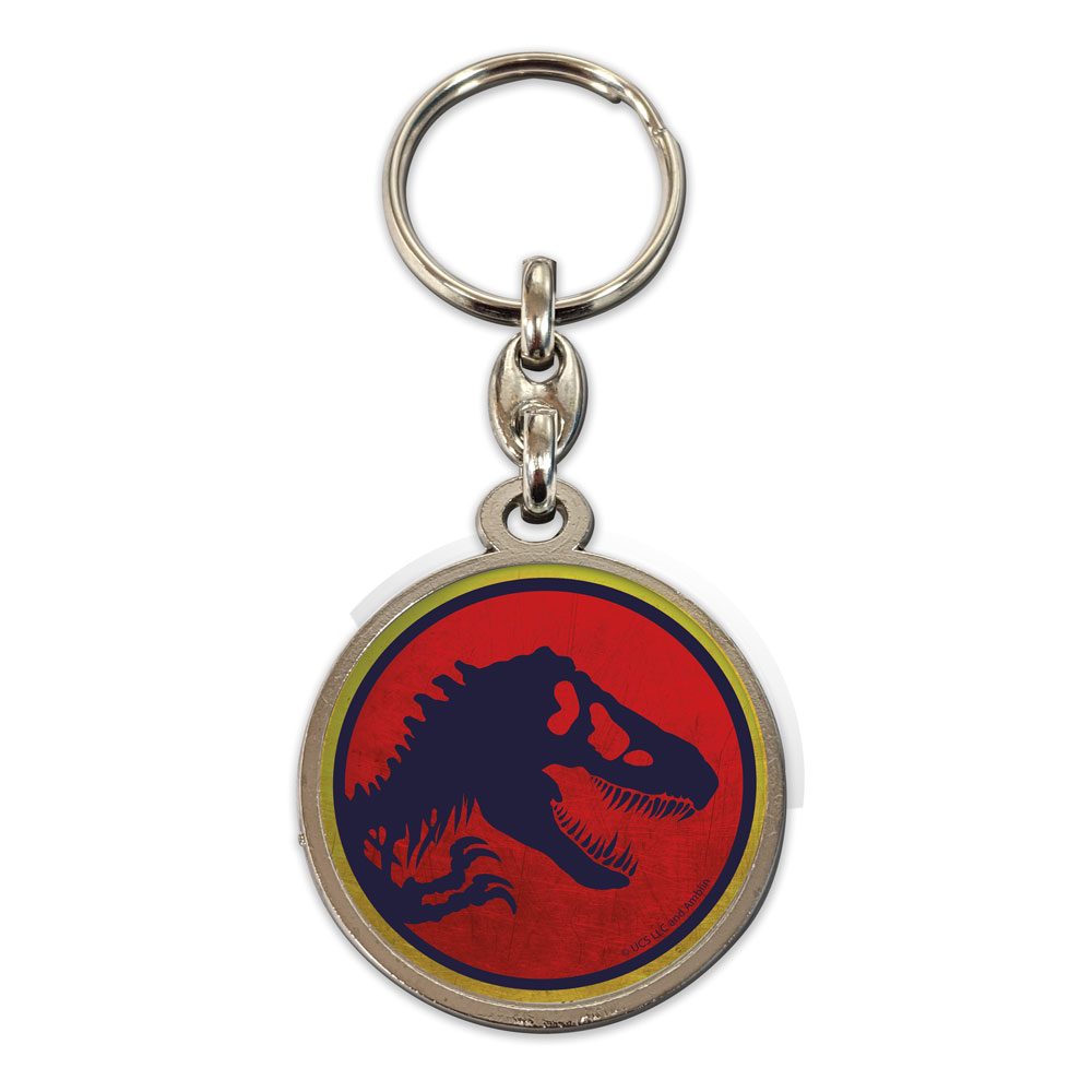 Jurassic Park Metal Nøglering - Logo 7 cm