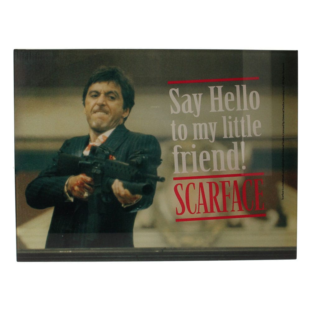 SD Toys Scarface Glass Poster Say Hello 40 x 30 cm