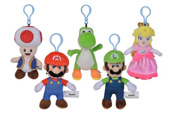 Super Mario Nøgleringe i plys - All Stars 13 cm Assortment (12)