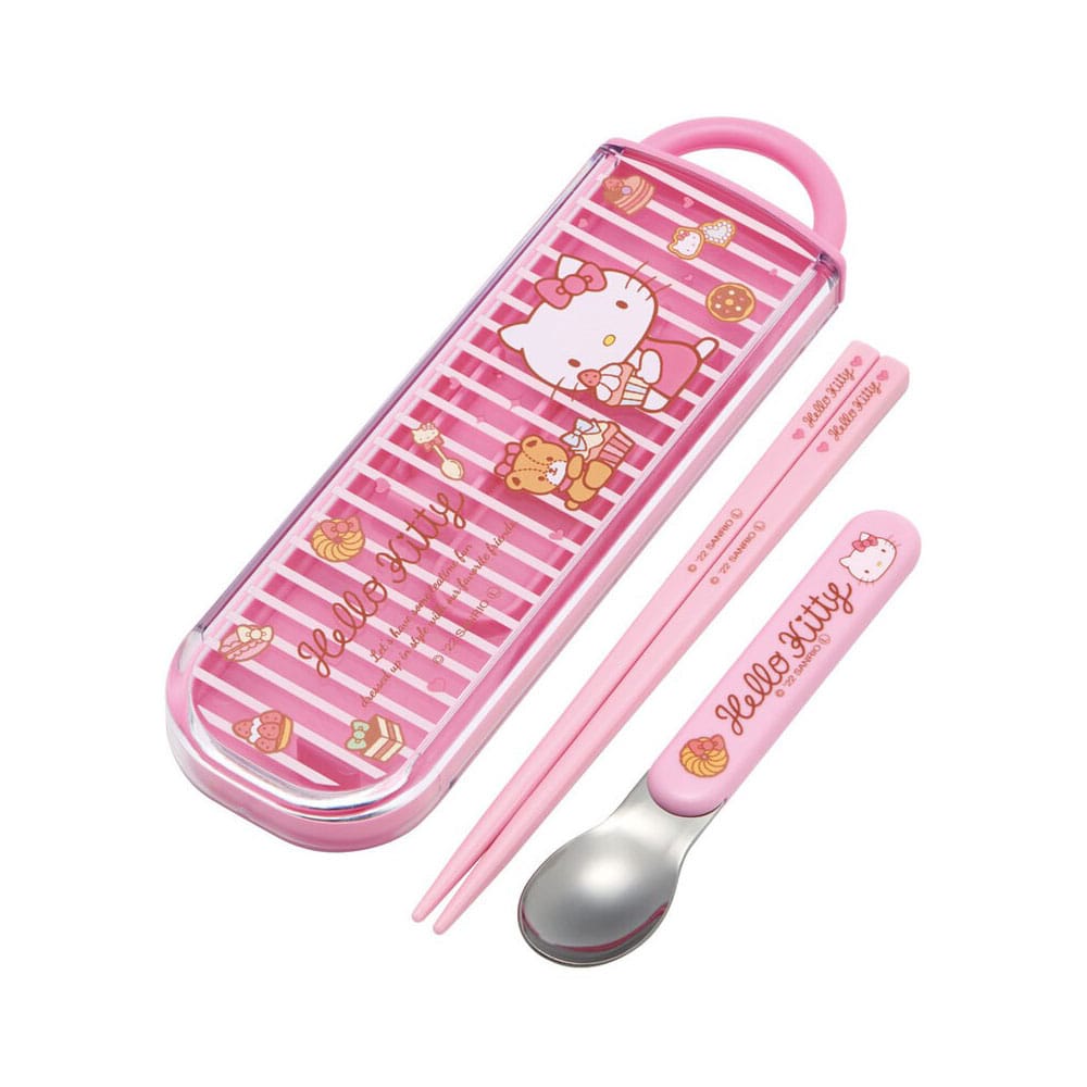 Hello Kitty spisepinde og ske - Sweety pink