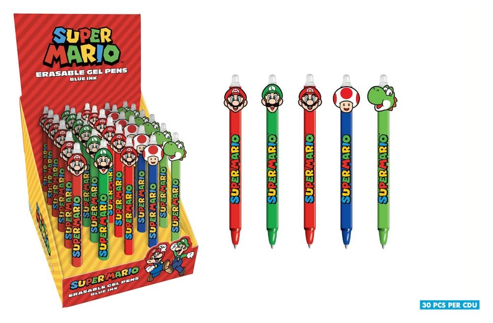PRECOMENZI - Super Mario Erasable Gel Pen Display (30)