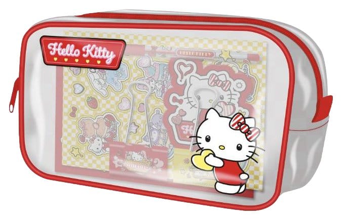 Hello Kitty and Friends Transparent Pencil Case Set American Diner Version