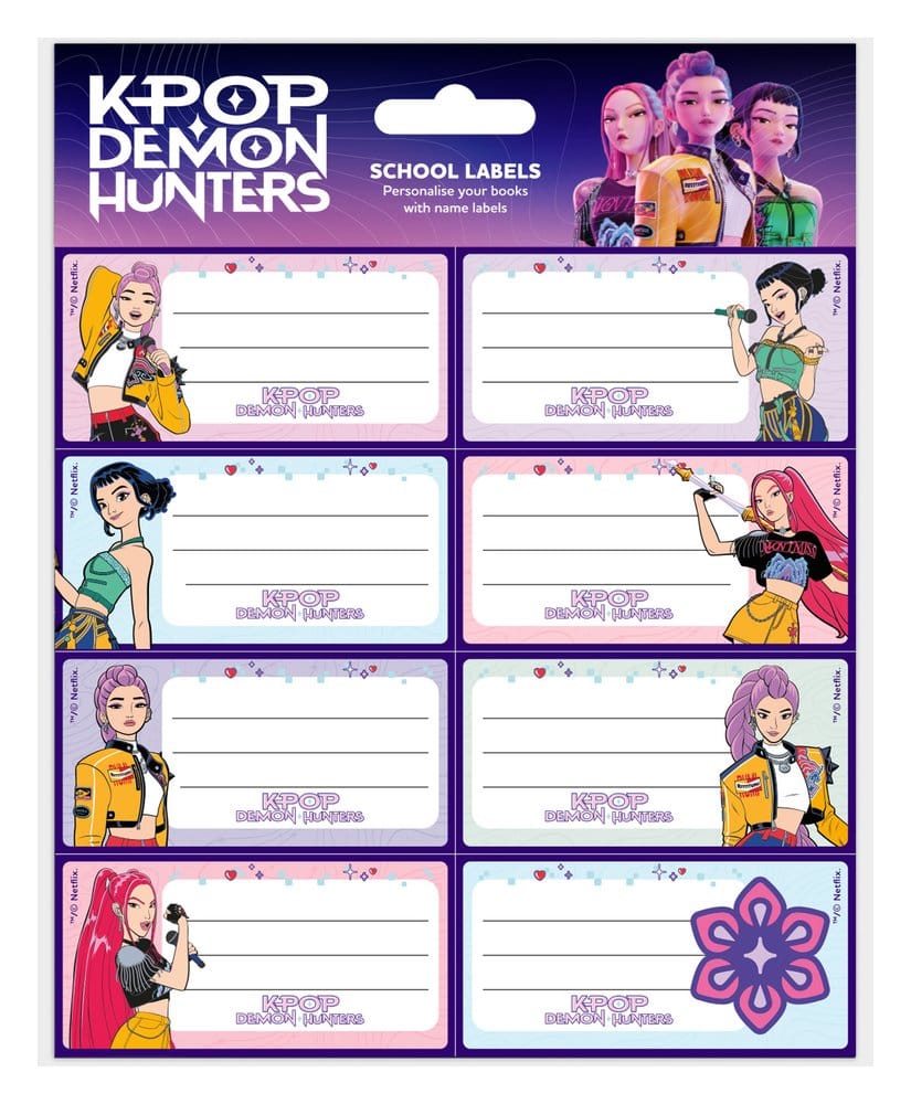 KPop Demon Hunters School Labels Hunter/X