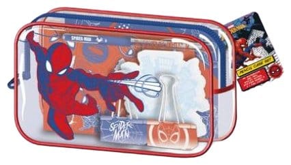 Spider-Man Pouch Stationery Set Red, White and Blue Display (6)