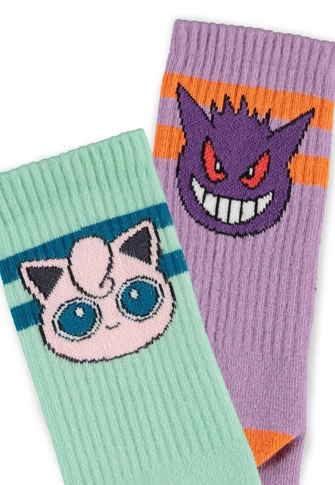 Pokémon Socks 2-Pack Heads Grey 35-38 3