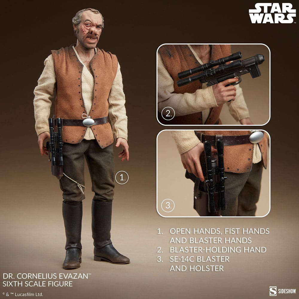 Star Wars Episode IV Scum & Villainy Action Figure 1/6 Doctor Cornelius Evazan 30 cm [4]