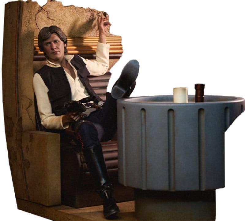 PRECOMENZI - Star Wars Episode IV Mixed Media Premium Format Figure Han Solo: Sorry About the Mess 32 cm