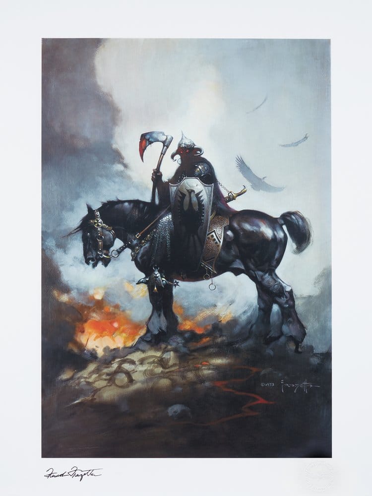 Frank Frazetta Fine Art Print Death Dealer I Rainbow Lava Holofoil 61 x 41 cm - unframed