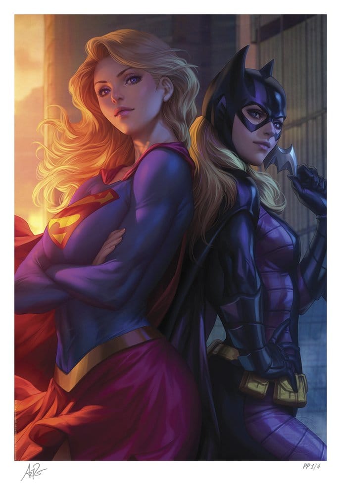 DC Comics Fine Art Print Supergirl & Batgirl 61 x 46 cm - unframed