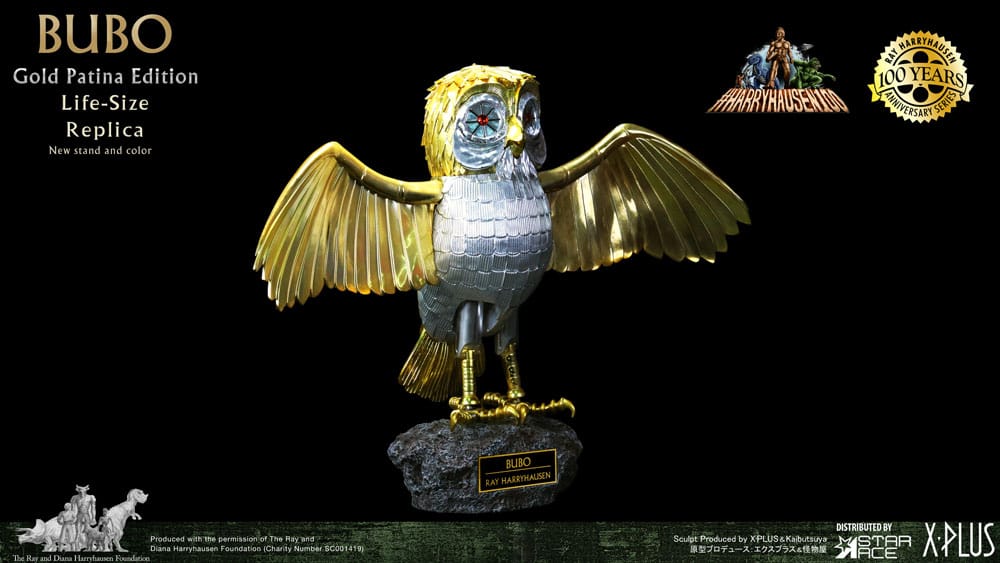 Clash of the Titans Statue Ray Harryhausens Bubo Gold Patina Edition Normal Ver. 34 cm [1]