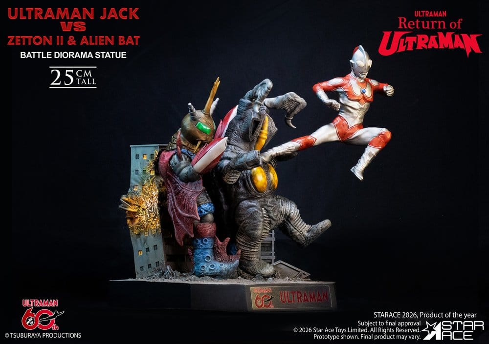Return of Ultraman Diorama Statue 1/8 Ultraman Jack vs Zetton II & Alien Bat Battle scene 25 cm [4]