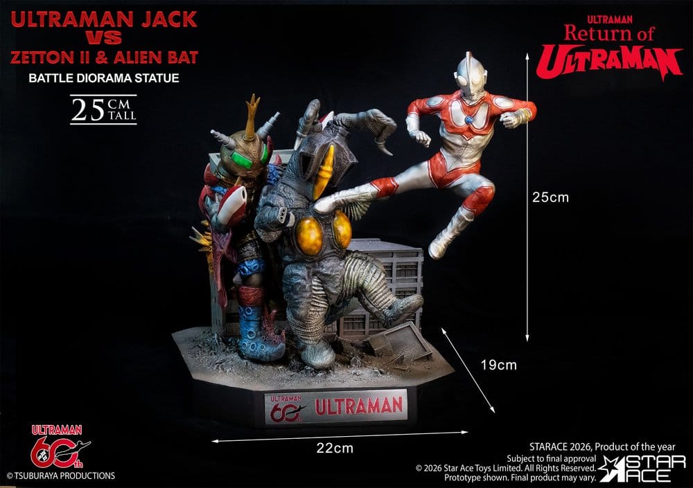 Return of Ultraman Diorama Statue 1/8 Ultraman Jack vs Zetton II & Alien Bat Battle scene 25 cm [7]