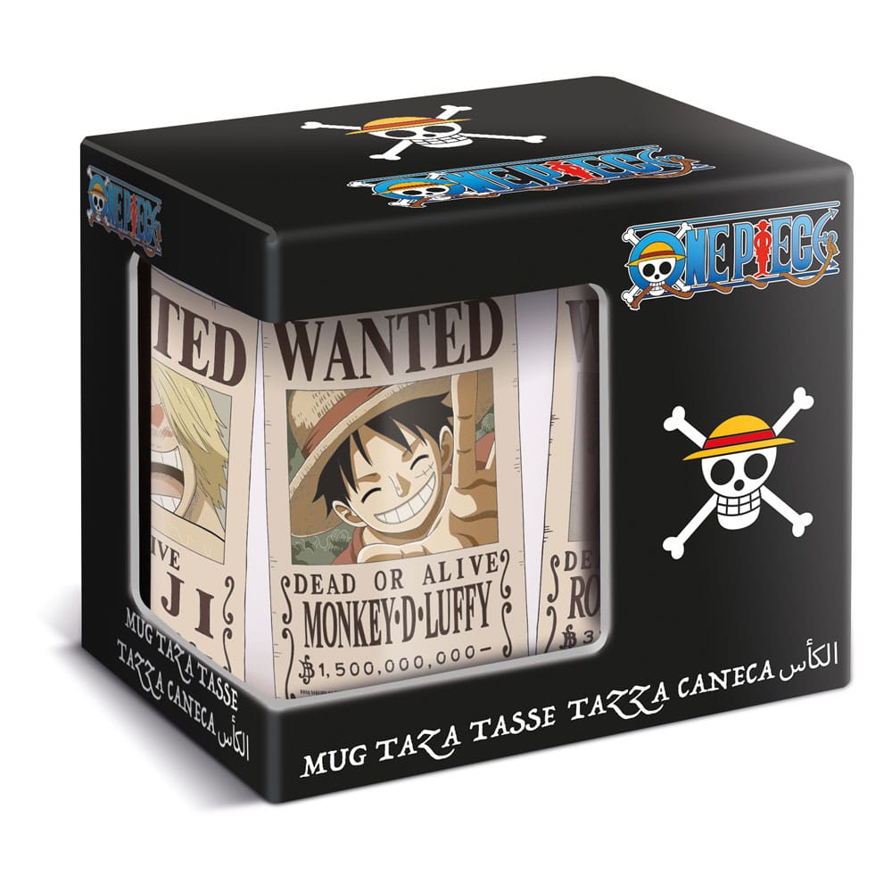 Stor Young Adult - One Piece - Keramische mok in geschenkverpakking Wanted - 325 ML