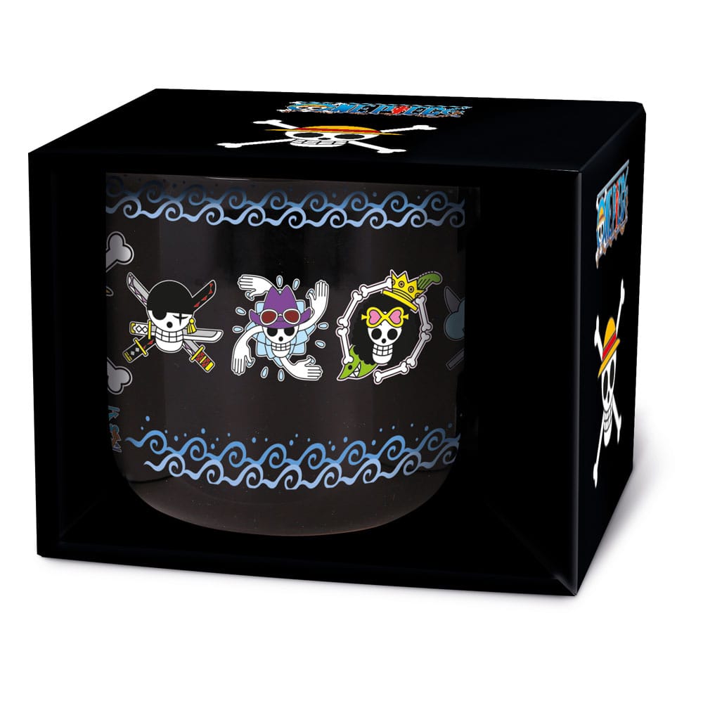Stor Young Adult - One Piece - Keramische ontbijtmok in geschenkverpakking Skulls - 400 ML