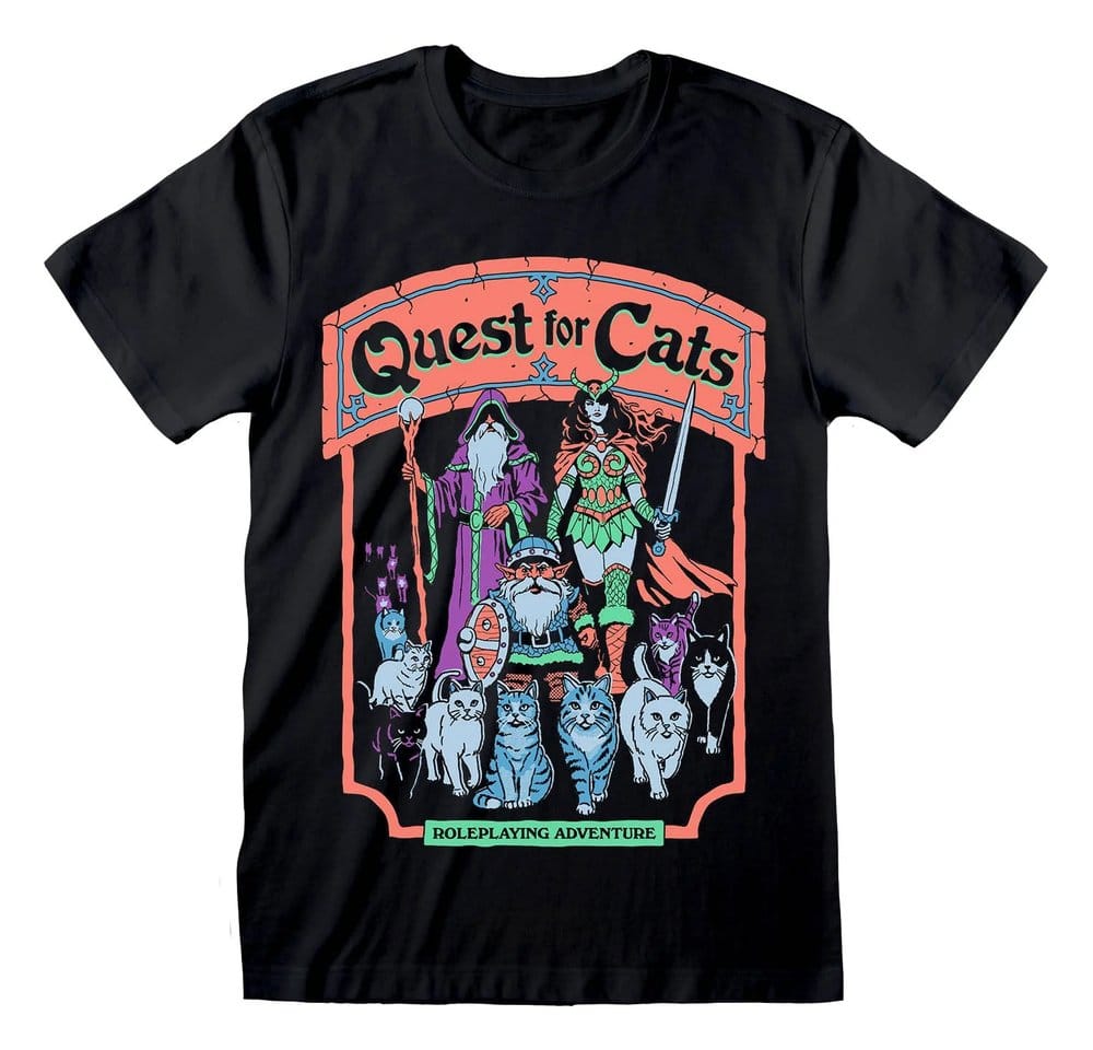 PRECOMENZI - Steven Rhodes T-Shirt Quest For Cats Black Size S
