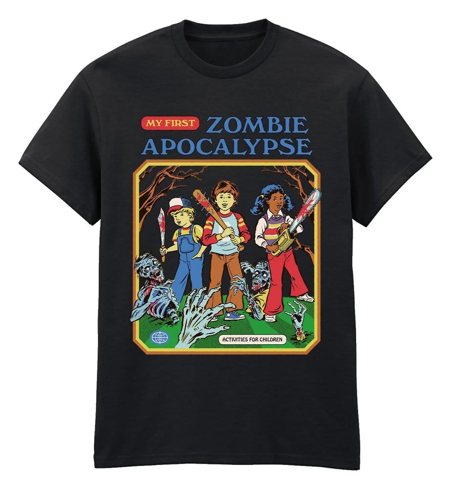 PRECOMENZI - Steven Rhodes T-Shirt Zombie Apocalypse Basic Black Size S