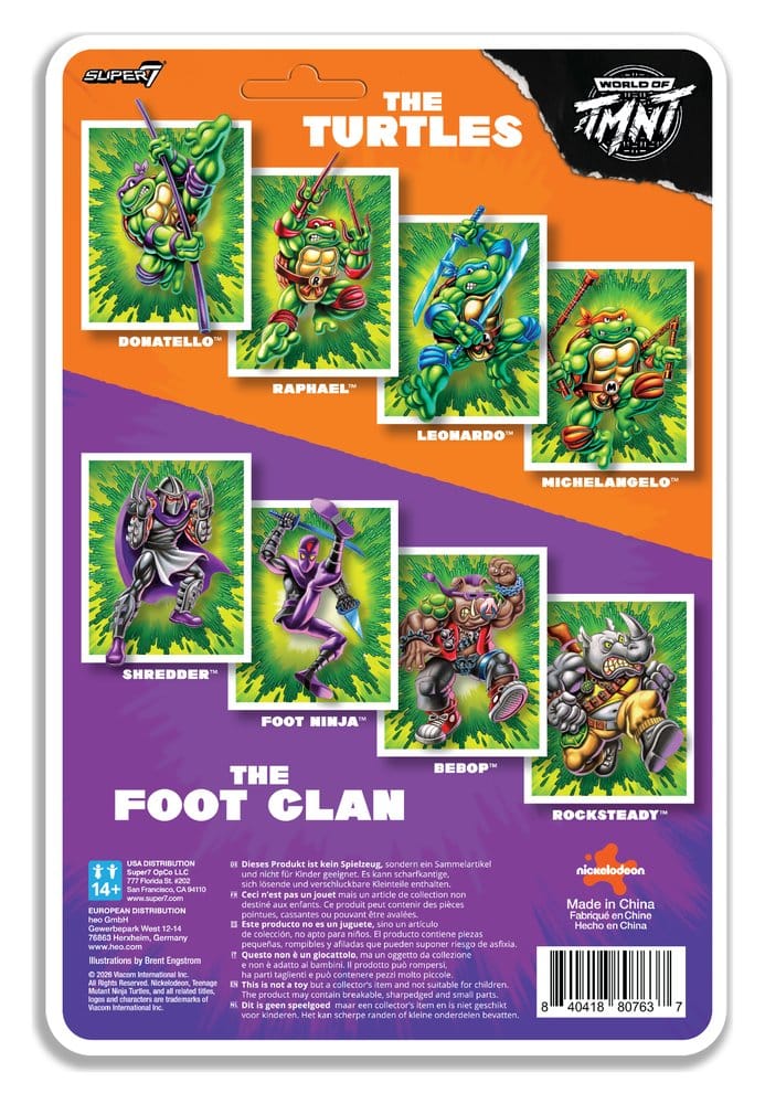 Teenage Mutant Ninja Turtles ReAction+ Action Figure Wave 02 Rocksteady [2]