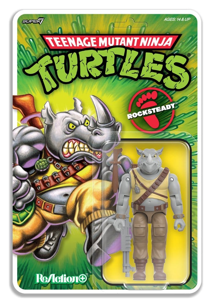 Teenage Mutant Ninja Turtles ReAction+ Action Figure Wave 02 Rocksteady [3]