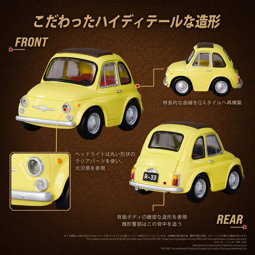 Lupin the Third: The Castle of Cagliostro Q Village PVC Figure QV-08 Fiat 500 8 cm [2]