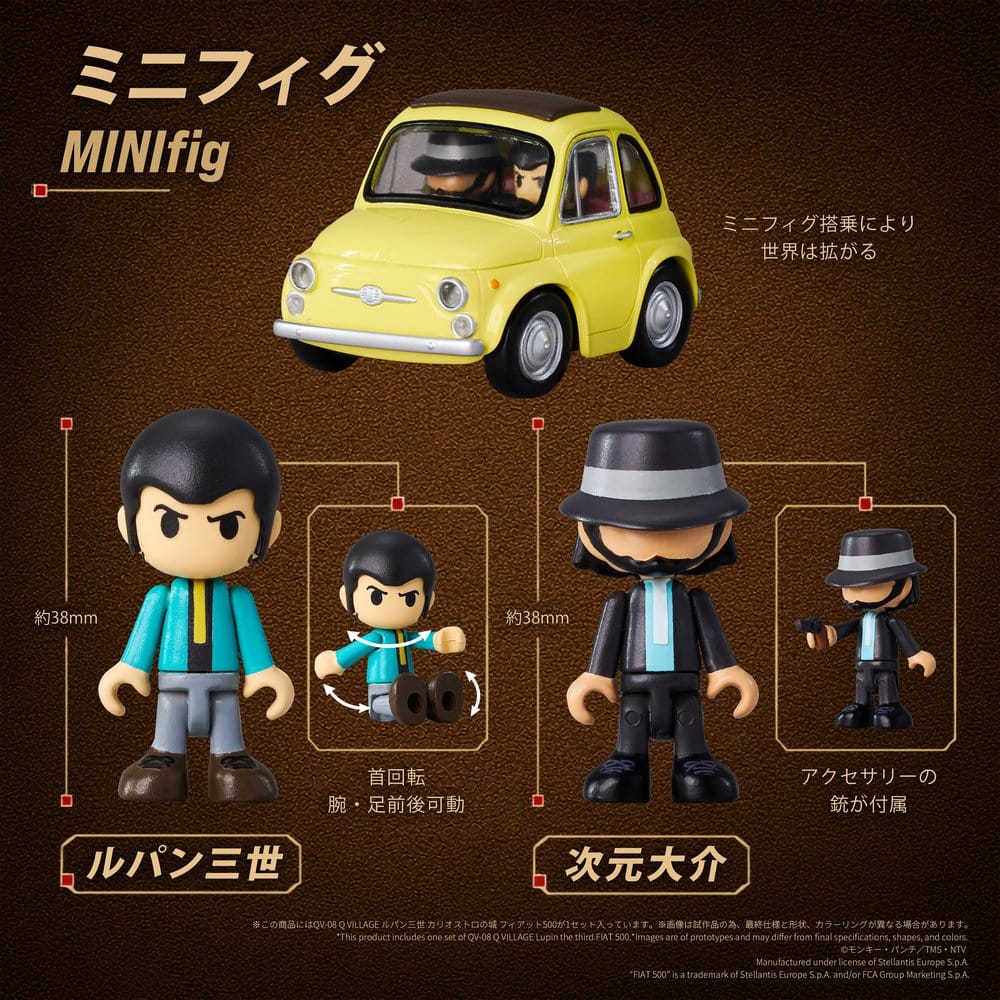 Lupin the Third: The Castle of Cagliostro Q Village PVC Figure QV-08 Fiat 500 8 cm [3]