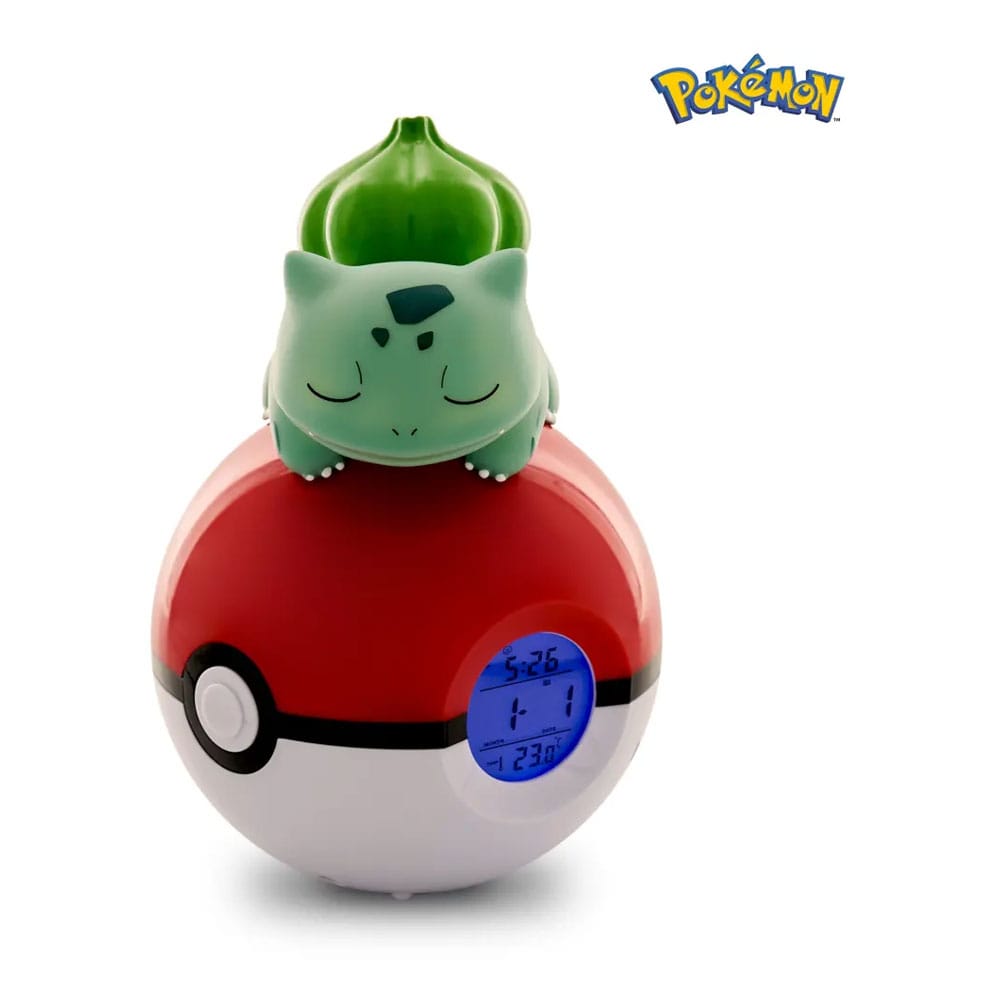 Pokémon Vækkeur - Pokéball med lys Bulbasaur 18 cm