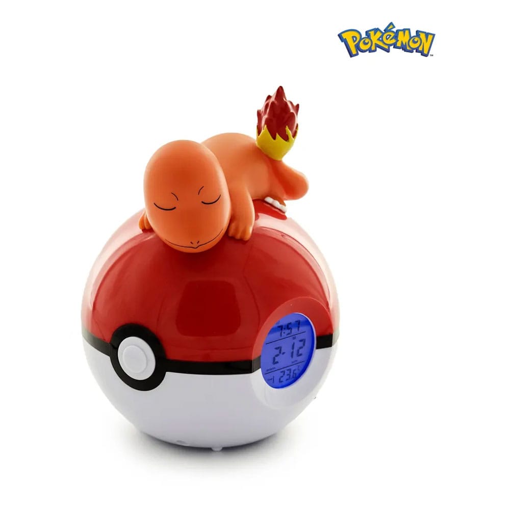 Pokémon Vækkeur Pokéball med lys Charmander 18 cm