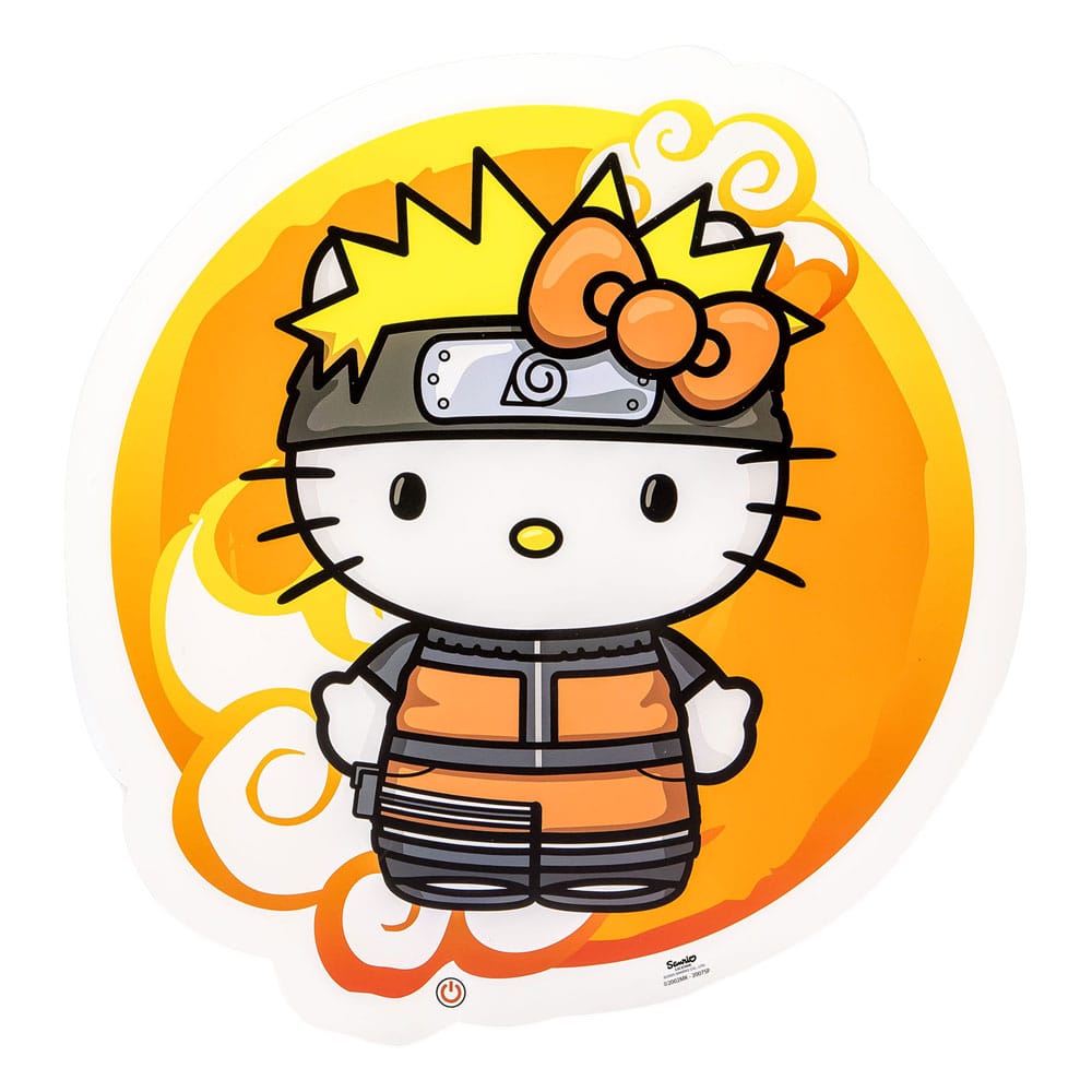 Naruto Shippuden x Hello Kitty LED Wall Lamp Light Hello Kitty Naruto 30 cm