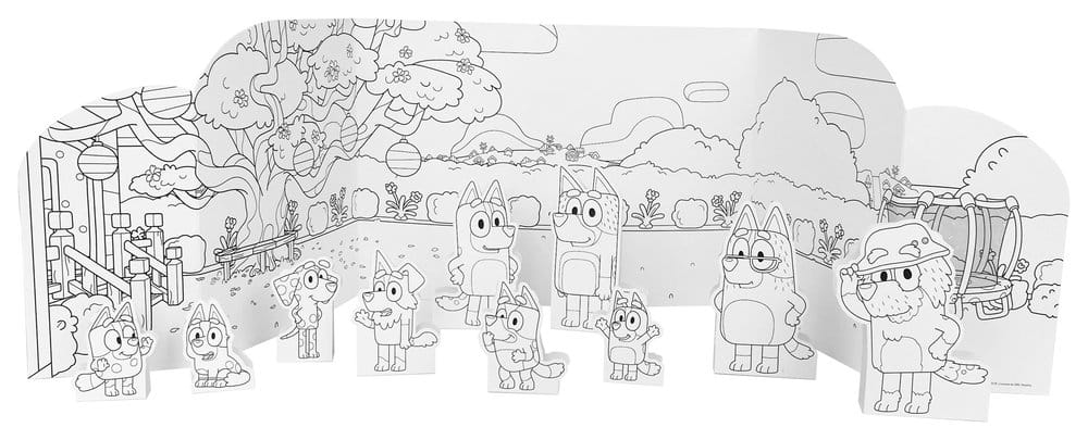 PRECOMENZI - Bluey Colouring and Play World Set