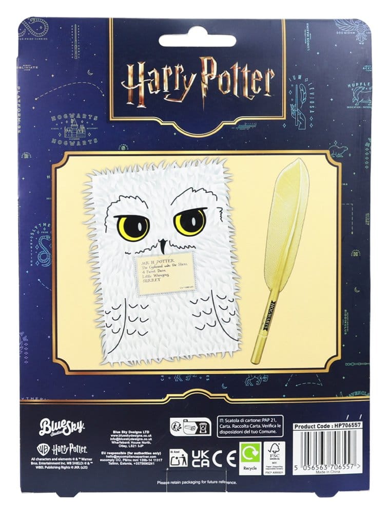 Harry Potter Plush Notebook Set with Pen Hedwig Magical Locations [2]