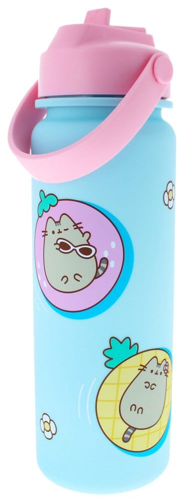 PRECOMENZI - Pusheen Water Bottle Flip Top By The Pool Blue