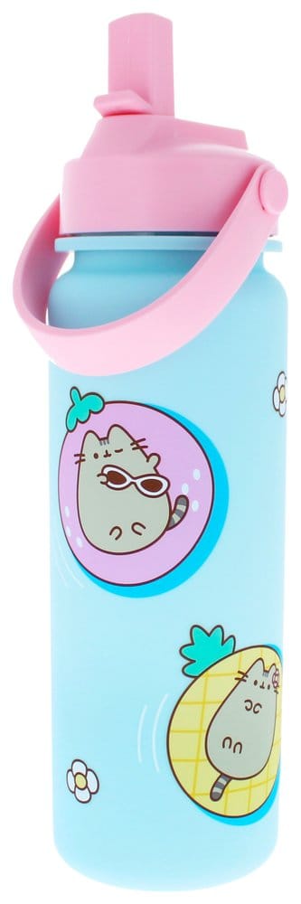 Pusheen Water Bottle Flip Top By The Pool Blue [1]