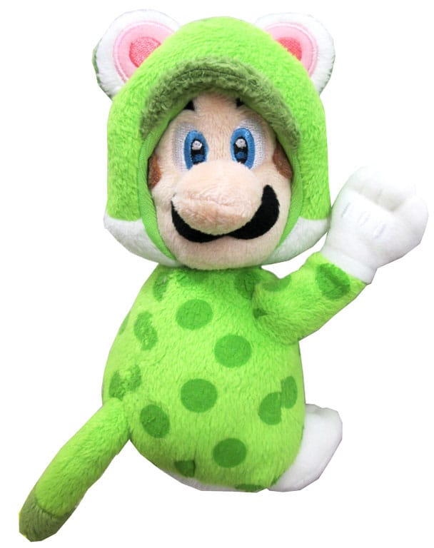 Super Mario Magnet Plush Figure Cat Luigi 19 cm