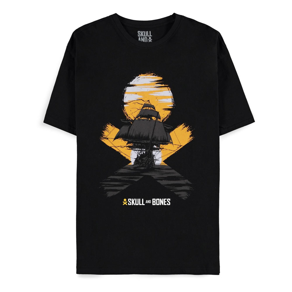 Skull & Bones Men's Short Sleeved Black  T-Shirt -  S