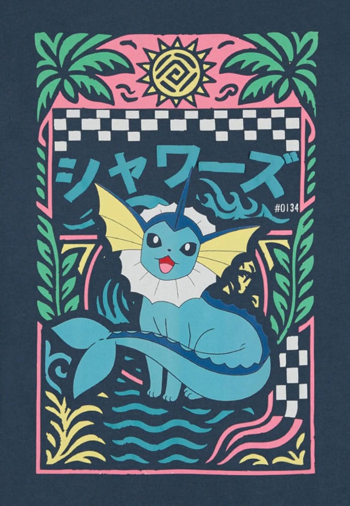 Pokémon T-Shirt Navy Vaporeon Size M 3