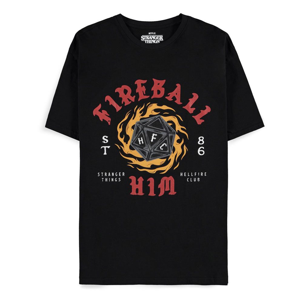 Stranger Things Heren Tshirt -S- Fireball Him Zwart