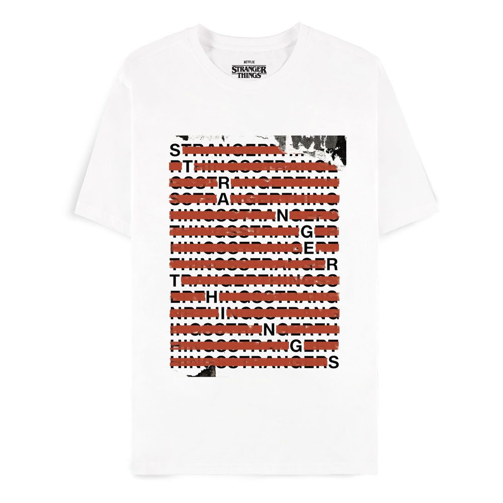 Stranger Things Heren Tshirt -M- Letters Wit