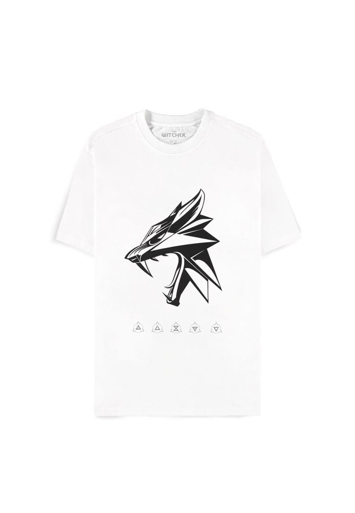 The Witcher Wild Hunt T-Shirt Wolf Head Size S afbeelding