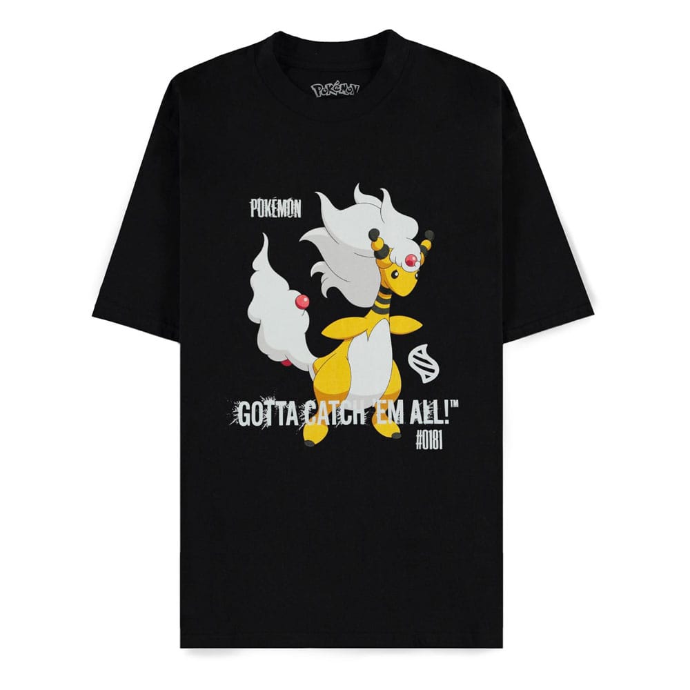 Pokémon Mega Evolutions T-Shirt Mega Ampharos Gotta Catch Em All Size XL
