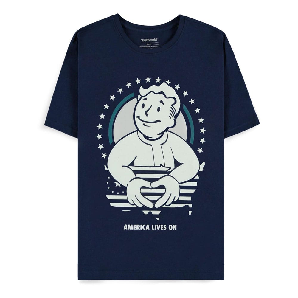 Fallout T-Shirt America Lives On Men's Size XL