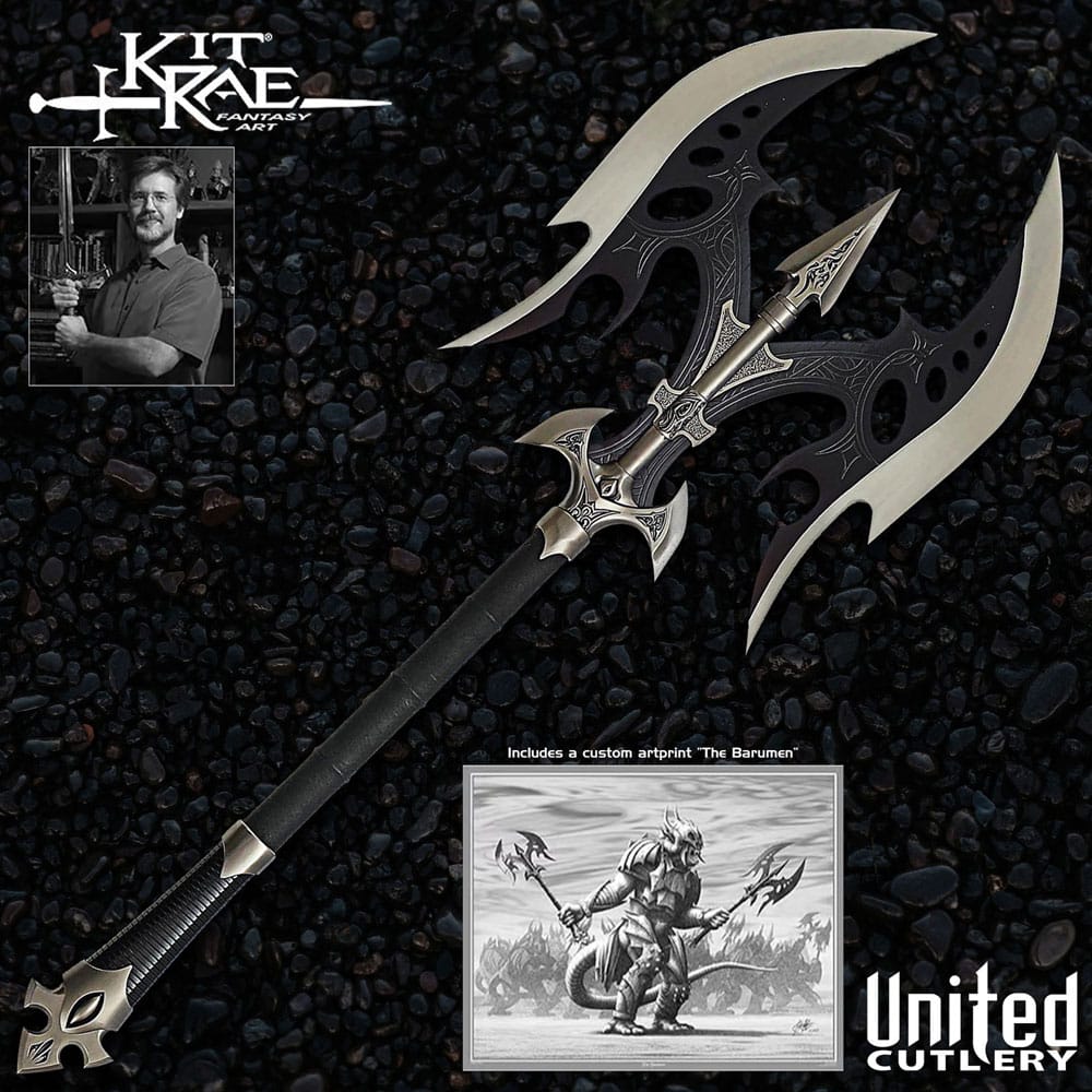 Kit Rae Swords of the Ancients Replica 1/1 Black Legion Battle Axe 89 cm