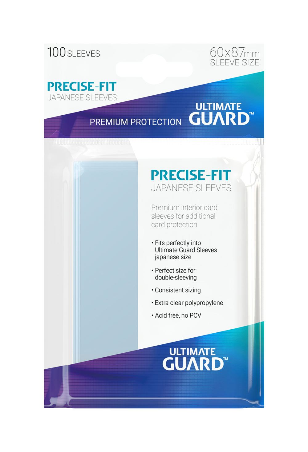 Ultimate Guard Precise-Fit Sleeves Japanese Size Transparent (100)