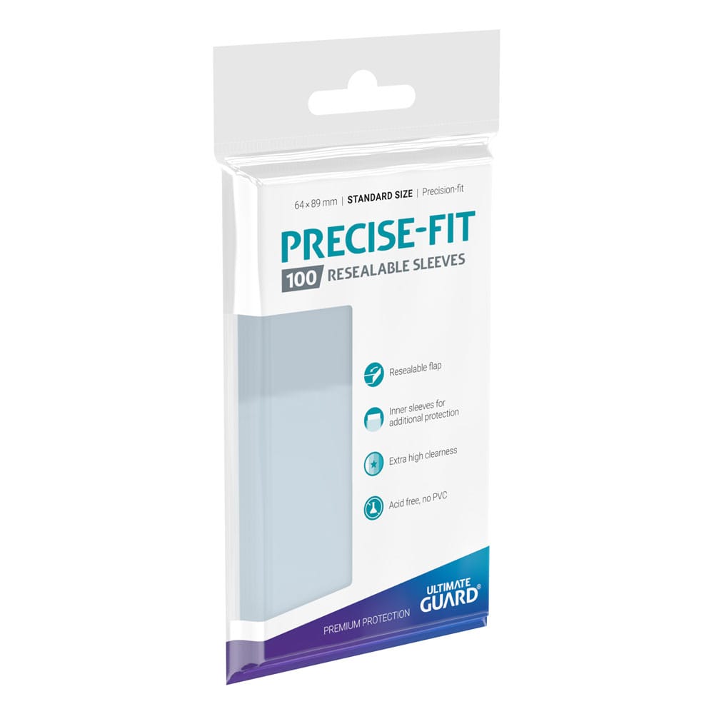 Ultimate Guard Precise-Fit Sleeves Resealable Standard Size Transparent (100)