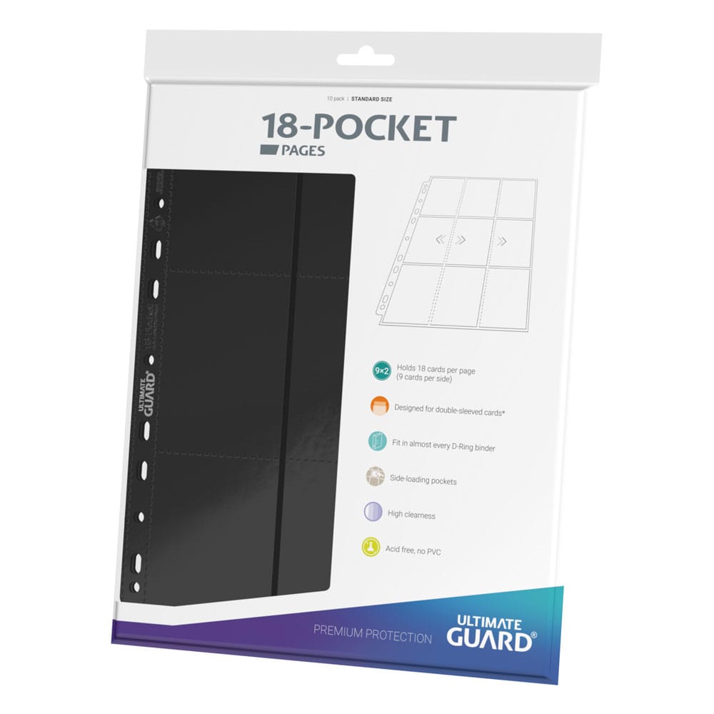 Ultimate Guard 18-Pocket Pages Side-Loading Black (10)