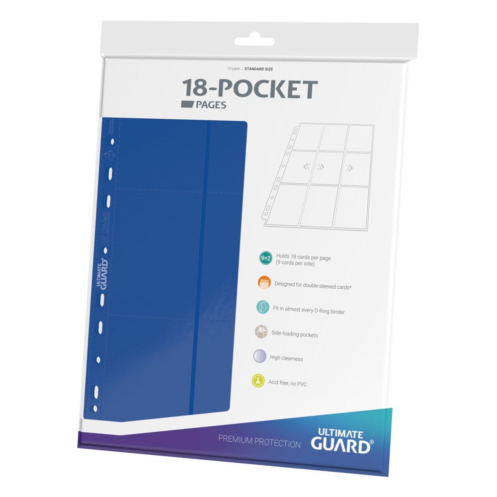 Ultimate Guard 18-Pocket Pages Side-Loading Blue (10)