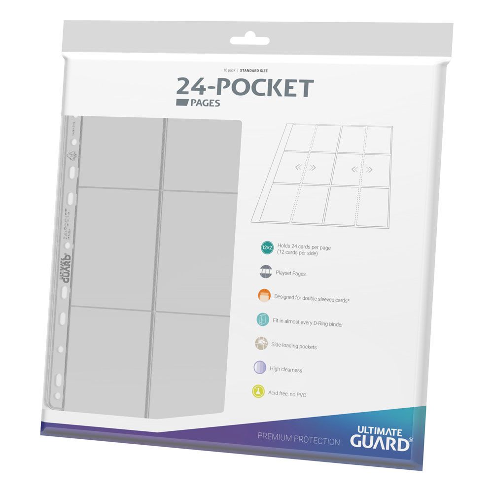 Ultimate Guard 24-Pocket QuadRow Pages Side-Loading Clear (10)