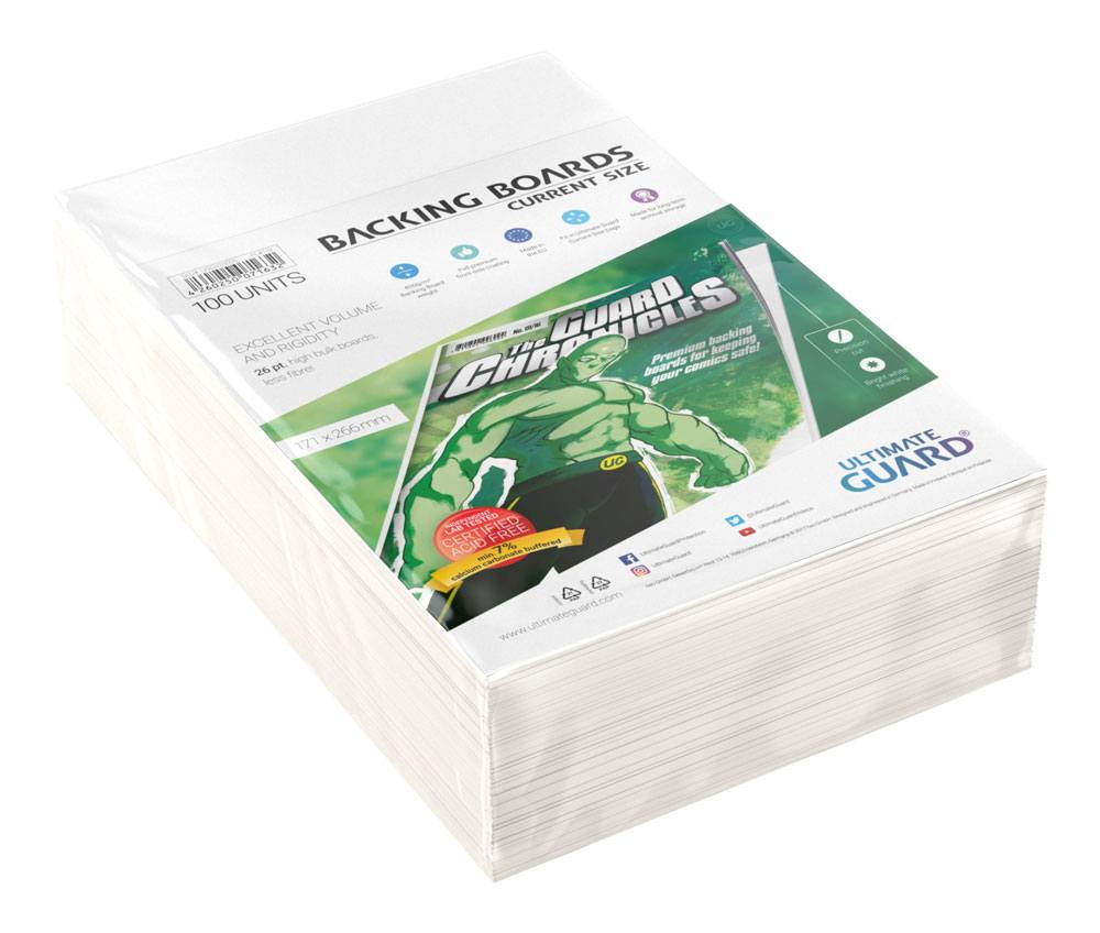 Ultimate Guard Ultimate Guard Comic Backing Boards Current Size - Pack Of 100 - Photo 1/1