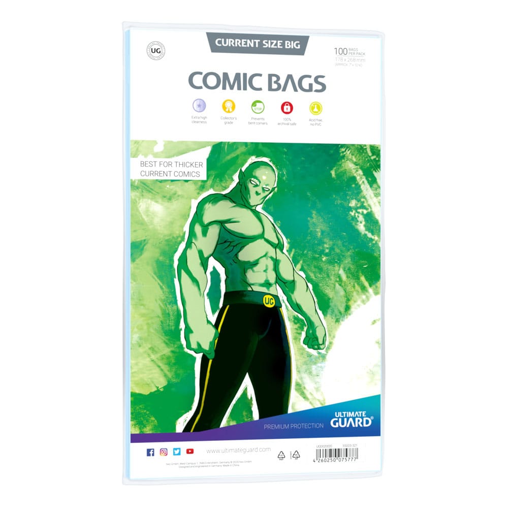 Ultimate Guard Comic Bags BIG Current Size (100)