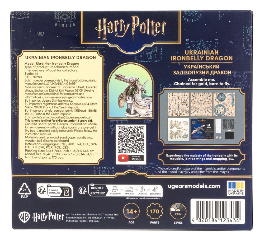 Harry Potter 3D Wooden Puzzle Ukrainian Ironbelly Dragon [8]
